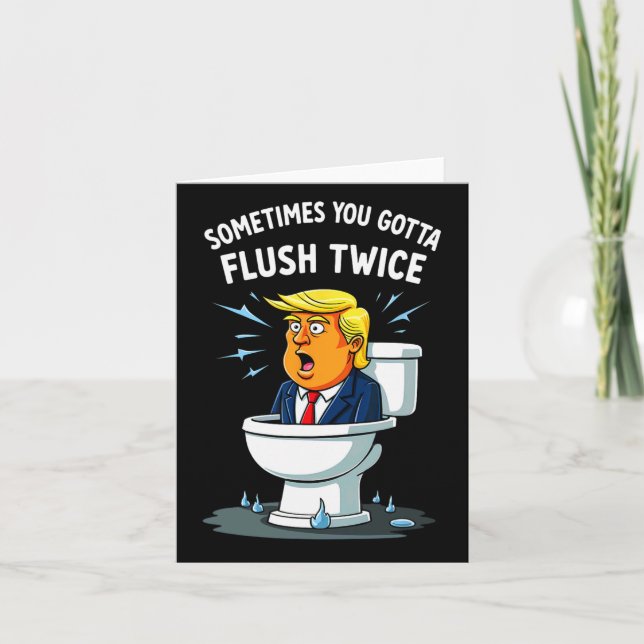 Tarjeta A Veces Tienes Que Flush Dos Veces (Anverso)