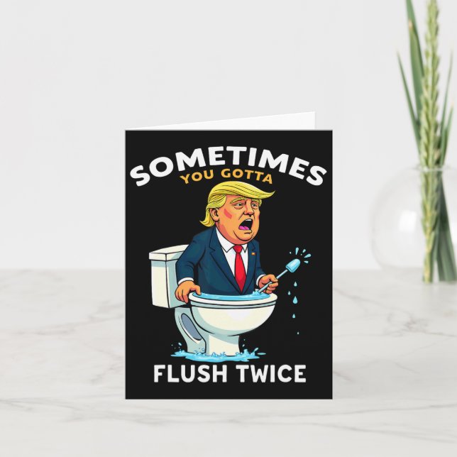 Tarjeta A Veces Tienes Que Flush Dos Veces 4 (Anverso)
