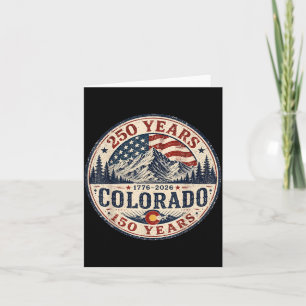 Tarjeta Aamerica 250 Colorado 150 Años Bandera Americana 4
