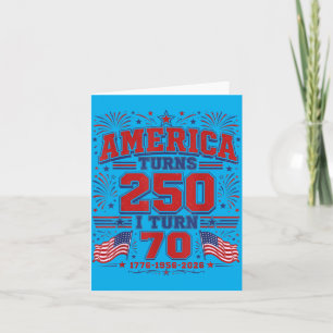 Tarjeta Aamérica Cumple 250 Cumple 70 Patriótico 1776 1956
