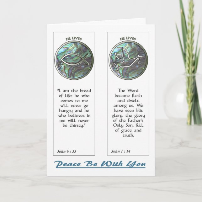 Tarjeta Abalone Dove y Fish Bookmarks Notecard (Anverso)