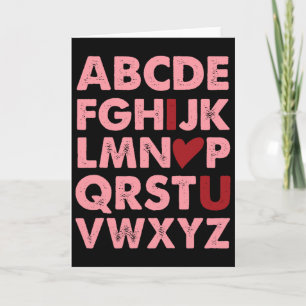 Tarjeta Abc Alfabeto Te Quiero Profesor De Inglés San Vale