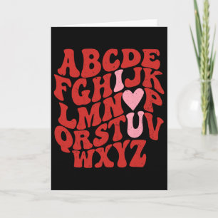 Tarjeta Abc Alfabeto Te Quiero Profesor De Inglés San Vale
