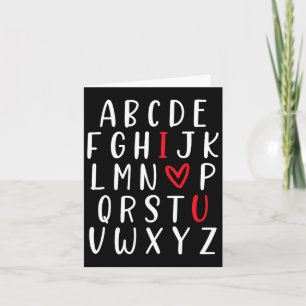 Tarjeta Abc Alphabet I Love You English Teachers Valentine