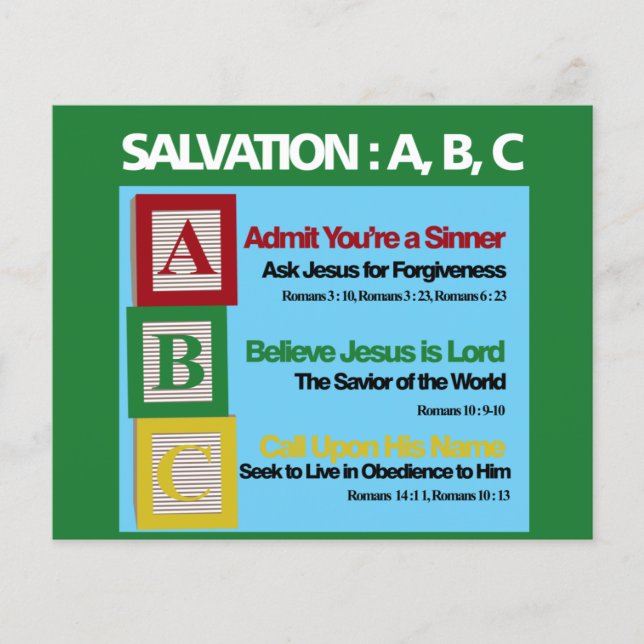 Tarjeta ABC de salvación (Anverso)