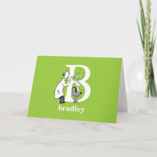 Tarjeta ABC del Dr. Seuss: Carta B - Blanco   Añadir su no