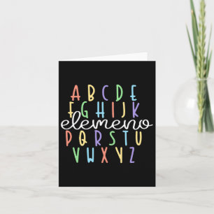 Tarjeta Abc Elemeno El Profesor De Jardín De Niños Cute Re