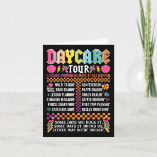 Tarjeta Abcd Daycare Tour Teacher Trabajador De Vuelta A L