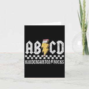 Tarjeta Abcd Jardín de Infancia Rocks Lápiz Relámpago Maes