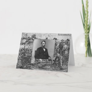 Tarjeta Abe Lincoln "Destruye Enemigos" Wisdom Cita Regalo