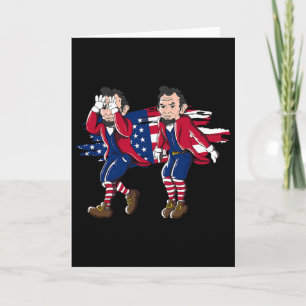 Tarjeta Abe Lincoln Griddy Bandera Americana 4 de Julio