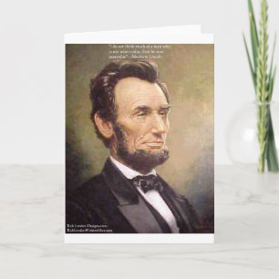 Tarjeta Abe Lincoln "Wiser" Cita Regalos Tees Cards Etc