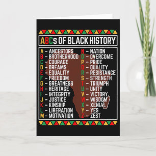 Tarjeta Abecedario del Mes de la Historia Negra Aprendizaj