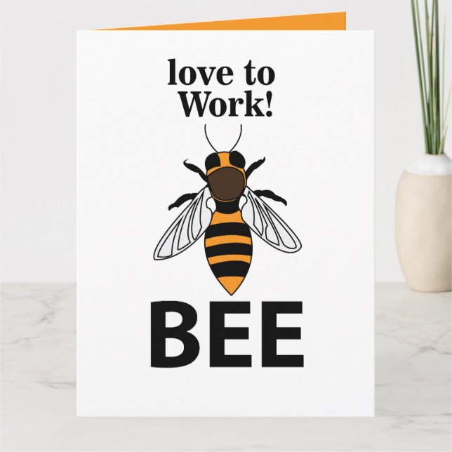 Tarjeta Abeja Ama Trabajar Abeja (Anverso)
