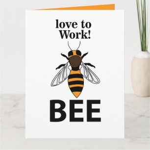 Tarjeta Abeja Ama Trabajar Abeja