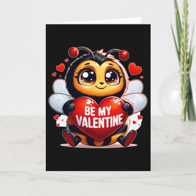Tarjeta Abeja Corazón Mi San Valentín (Anverso)