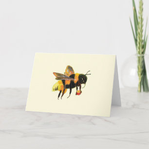 Tarjeta Abeja de burbujas de corte que lleva polen