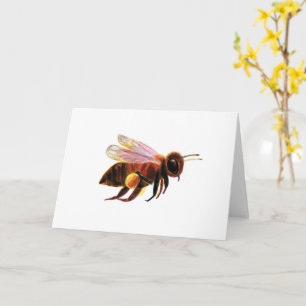 Tarjeta Abeja de miel con su Ilustracion de cestas de pole