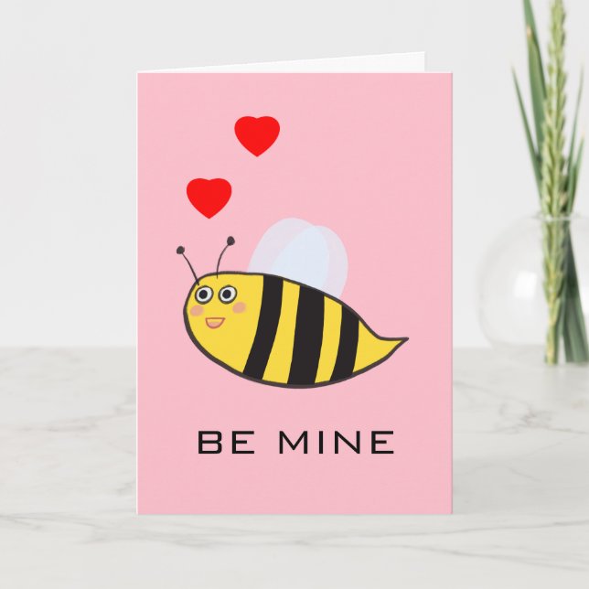 Tarjeta Abeja divertida y divertida mina de amor (Anverso)