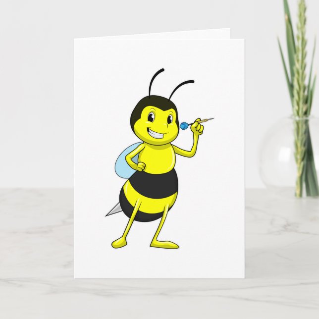 Tarjeta Abeja en Dardos con Dardo (Anverso)