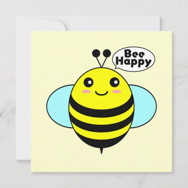 Tarjeta Abeja Feliz 1 (Anverso)