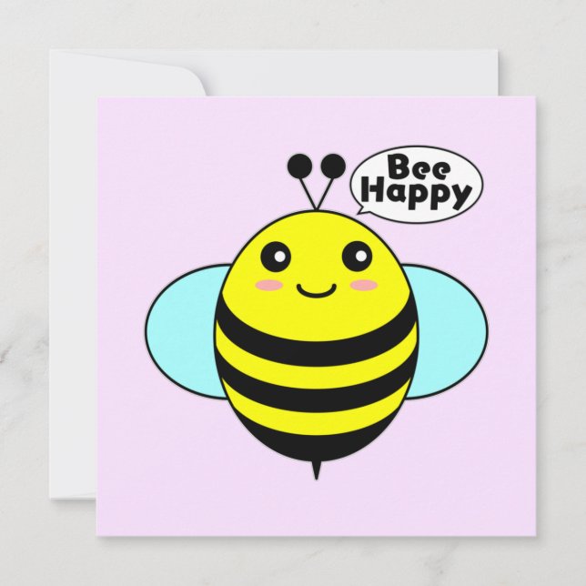 Tarjeta Abeja Feliz 2 (Anverso)