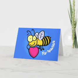 Tarjeta Abeja graciosa y linda con ilustracion personaliza