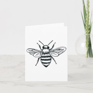 Tarjeta Abeja Linda Para Hombres Mujeres Niña Chico Gráfic