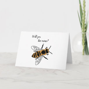 Tarjeta Abeja Melífera ¿Serás Mi San Valentín