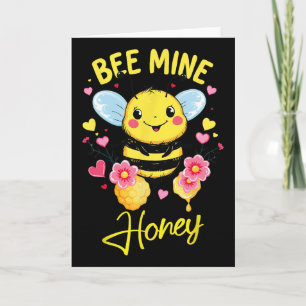 Tarjeta Abeja Mía Citación Divertida del Día de San Valent