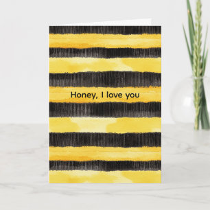 Tarjeta Abeja Miel Negro Oro Amarillo Navidad