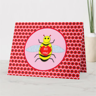 Tarjeta Abeja Personalizada Día de San Valentín Lindo