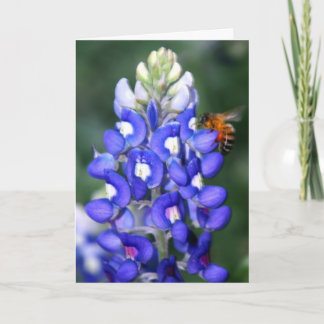 Tarjeta Abeja y Bluebonnet