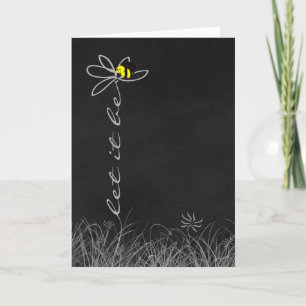 Tarjeta abejorro en flor de margarita