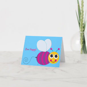 Tarjeta Abejorro feliz Notecard de la abeja