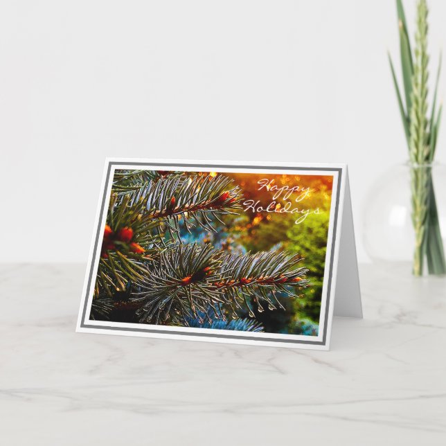 Tarjeta abeto azul colorado (Anverso)