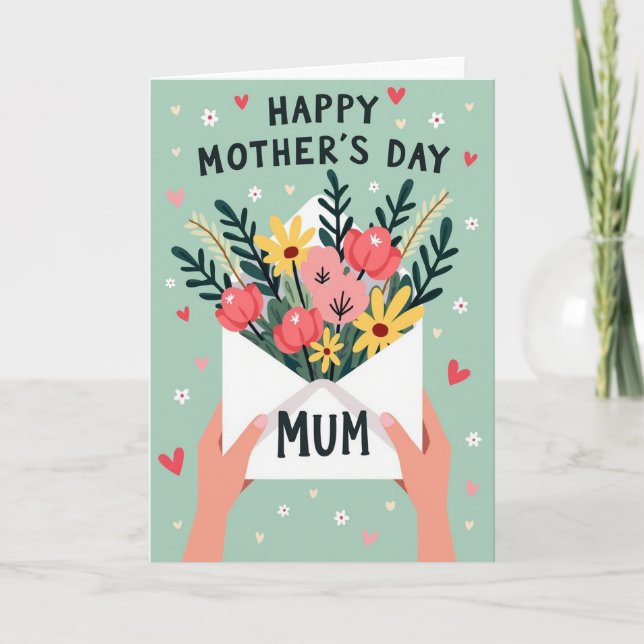 Tarjeta Abierta Dulce Día de la Madre (Anverso)