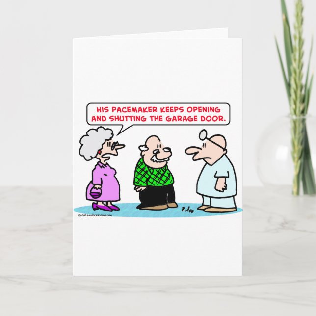 Tarjeta abierto de la puerta del garaje de los marcapasos (Anverso)