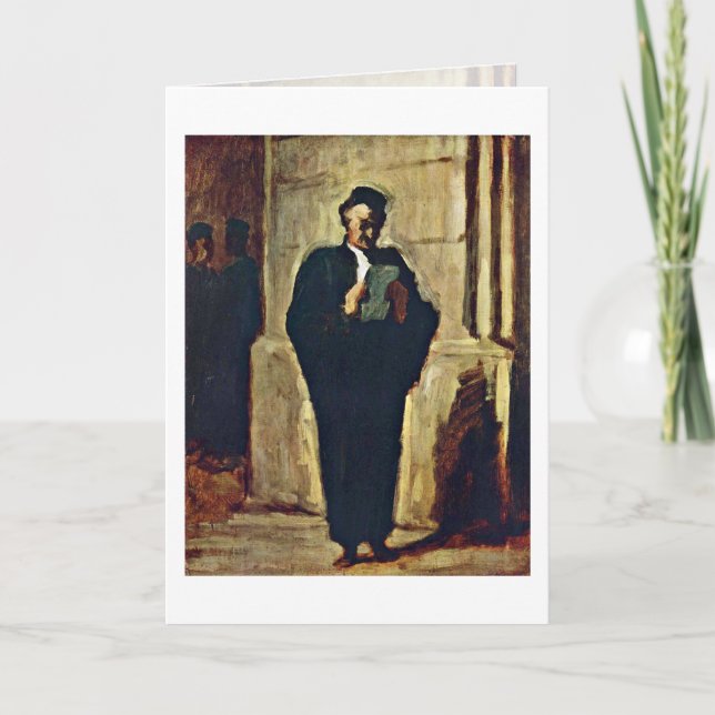 Tarjeta Abogado de Lesender de Honore Daumier (Anverso)