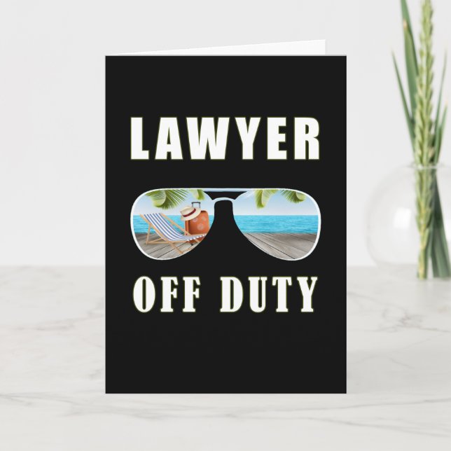 Tarjeta Abogado fuera de servicio gafas de sol palmeras va (Anverso)