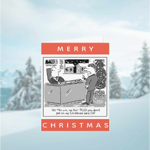Tarjeta Abogado Legal y Cliente Cartoon Navidad