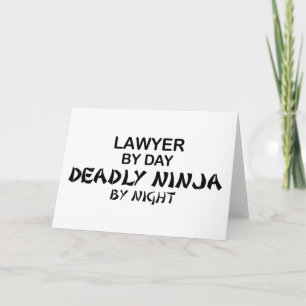 Tarjeta Abogado Muerte en Ninja por noche