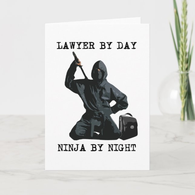 Tarjeta Abogado por el día, Ninja por noche (Anverso)