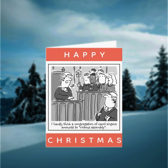 Tarjeta Abogados legales Funny Tribunal Navidades felices (Subido por el creador)