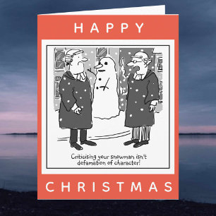 Tarjeta Abogados legales y Personalizados de Snowman Navid