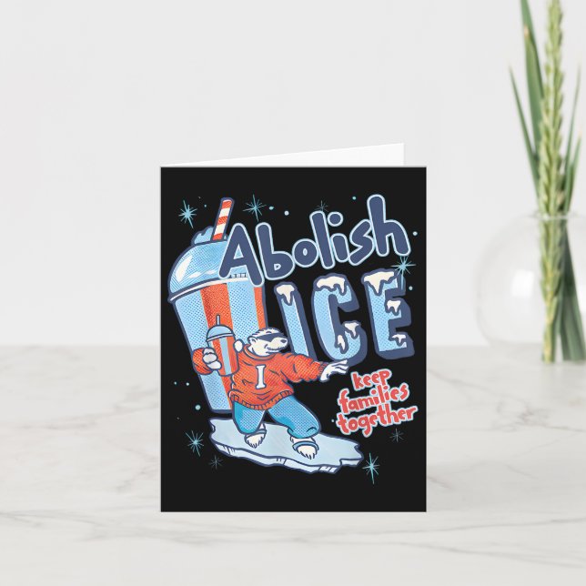 Tarjeta Abolir el hielo mantiene a las familias juntas (Anverso)