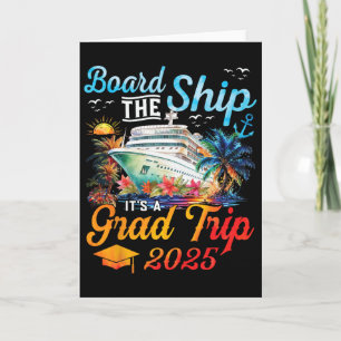 Tarjeta Aborda el barco es el viaje de graduación 2025 Sen