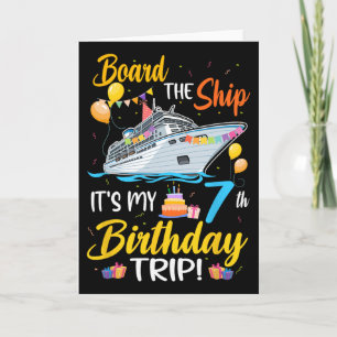 Tarjeta Aborda El Barco Es Mi 7º Viaje De Cumpleaños Cruce