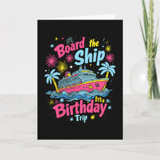 Tarjeta Aborda El Barco Es Un Viaje De Cumpleaños Crucero 