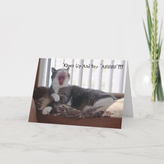 Tarjeta ¡"Abra y diga "AHHHH"!!! (Anverso)